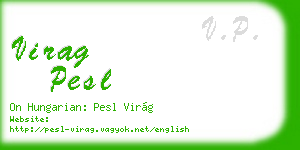 virag pesl business card